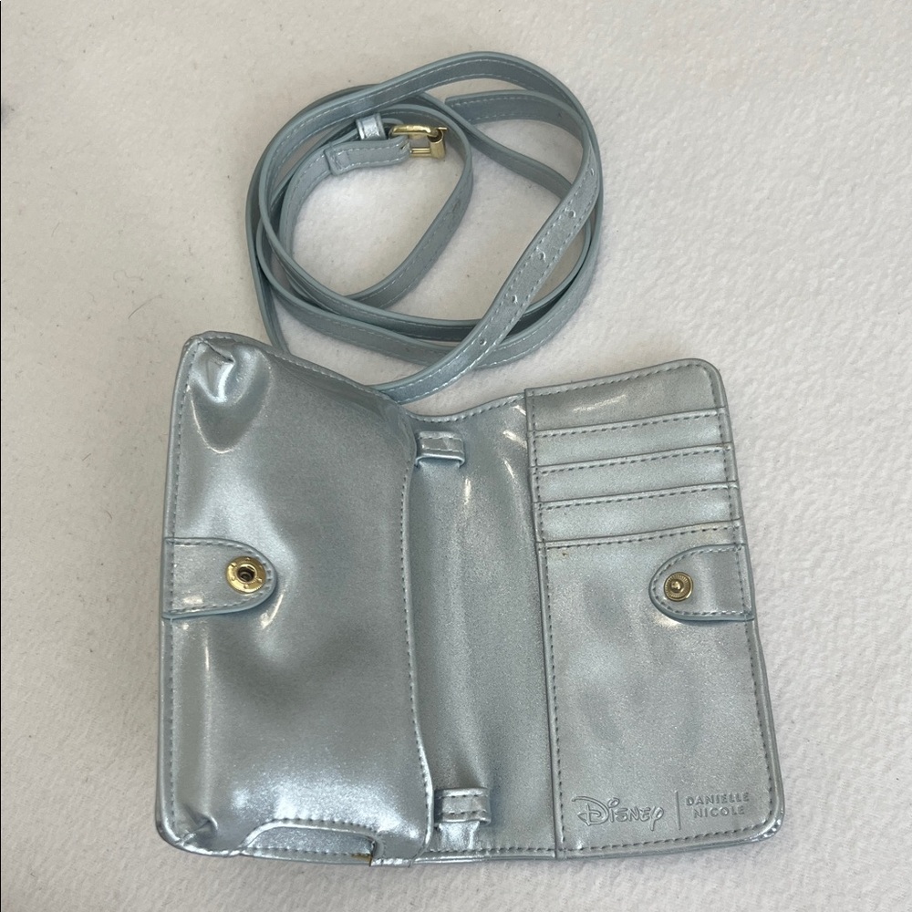 Danielle Nicole Disney Metallic Silver Crossbody Wallet - Picture 2 of 7